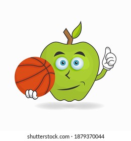 Das Maskottchen-Zeichen von Apple wird zum Apple2-Spieler. Vektorgrafik