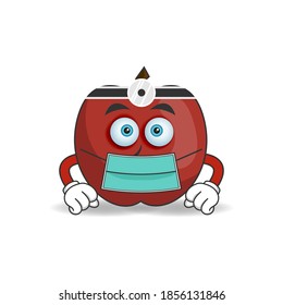The Apple mascot character becomes a doctor. vector illustration