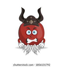 The Apple mascot character becomes a fighter. vector illustration
