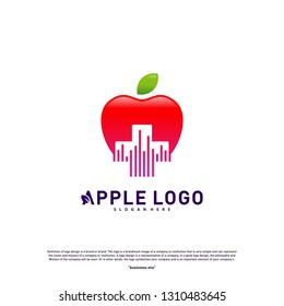 Apple with Medical Plus logo design concept vector. Health Apple Logo vector template. Icon symbol