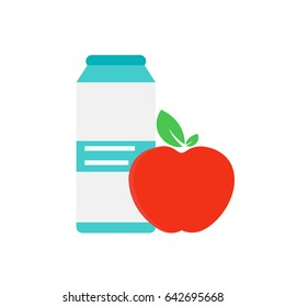 apple with milk icon