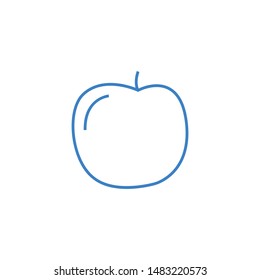 Apple minimal line icon vector