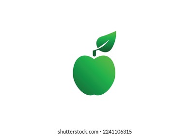 Diseño De Logotipo Mínimo De Apple En Fondo Blanco. Plantilla Mínima De Diseño De Icono De Manzana Impresionante En Fondo Blanco