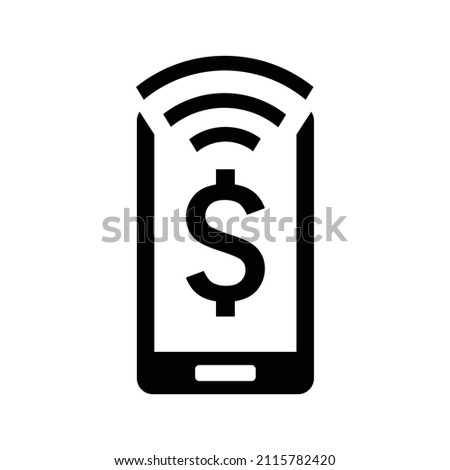 Apple, mobile, payments icon. Black vector graphics. 38