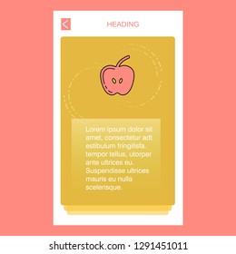 Apple mobile vertical banner design design. Vector