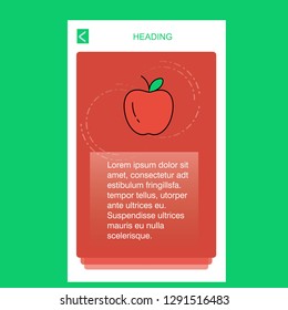 Apple  mobile vertical banner design design. Vector