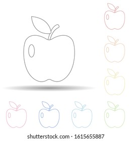 Apple in multi color style icon. Simple thin line, outline vector of resturant icons for ui and ux, website or mobile application