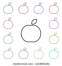 Icono de estilo multicolor de Apple. Línea delgada simple, contorno vector de iconos médicos para ui y ux, sitio web o aplicación móvil