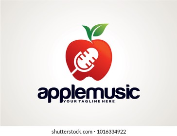 Apple Music Logo Template Design Vector, Emblem, Design Concept, Creative Symbol