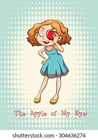 Apple of my eye illustration
