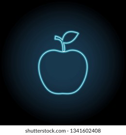 The Apple neon icon . Simple thin line, outline vector of Gym, sport icons for UI and UX, website or mobile application