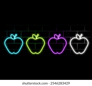 Signo neón manzana 