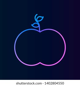 Apple nolan icon. Simple thin line, outline vector of Education icons for UI and UX, website or mobile application on white background
