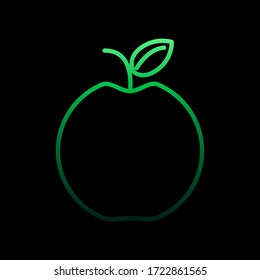 icono de manzana nolan. Línea delgada simple, contorno vectorial iconos de educación para ui y ux, sitio web o aplicación móvil