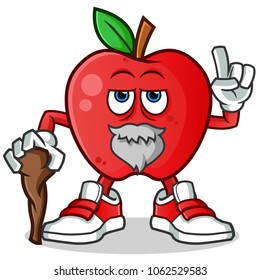 apple old mascot vector cartoon illustration