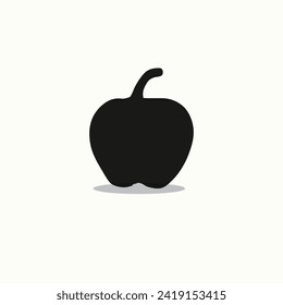 Apple on a black background