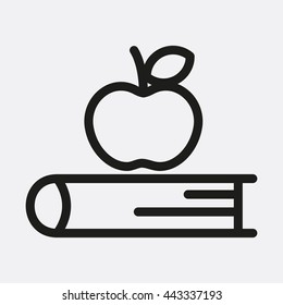 Apple On Book Icon