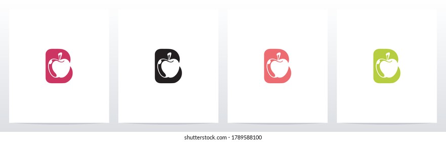 Diseño B de logotipo Apple On Letter