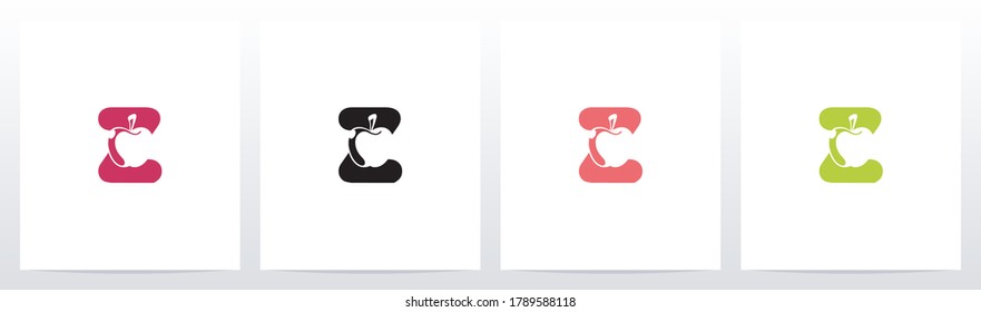 Apple On Letter Logo Design Z