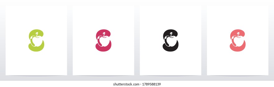 Apple On Letter Logo Design S