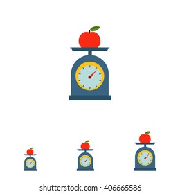 Apple on scales cup