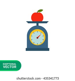 Apple on scales cup