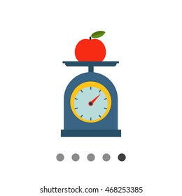 Apple on scales cup