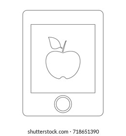apple on a tablet icon