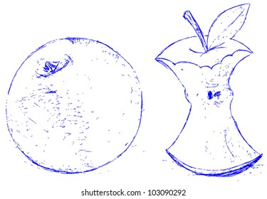 Apple on a white background