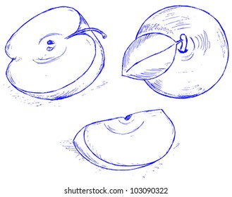 Apple on a white background