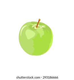 Apple on white background