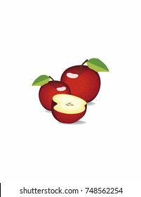 Apple on a white background