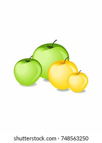 Apple on a white background