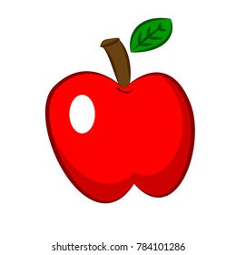 an apple on white background 