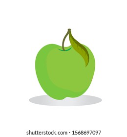 apple on white background. Vector illustration