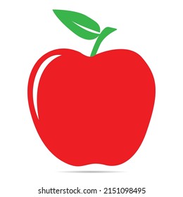 Apple on white background.Apple fruit icon. Organic nutrition healthy food.