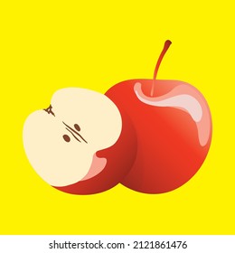 Apple con fondo amarillo