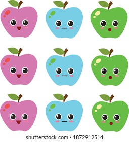 apple orange food banana color