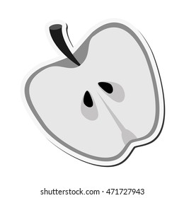 apple organic healthy natural food icon. Flat and Isolated illustration. Vector illustration