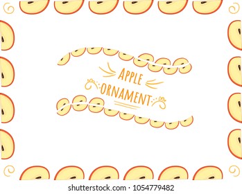 Apple ornament - fruit frame