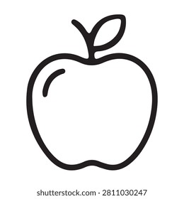 Apple Outline Black And