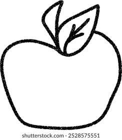 contorno de maçã, desenho em gráficos vetoriais
