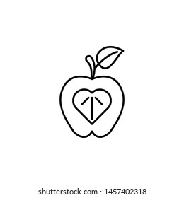 apple outline icon. Elements of diet and nutrition illustration icon. Signs and symbol collection icon for websites, web design, mobile app, UI, UX