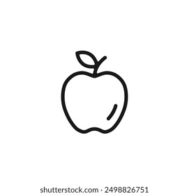 Apple outline icon. Line icon