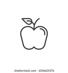 Apple outline icon. linear style sign for mobile concept and web design. Fruit simple line vector icon. Symbol, logo illustration. Pixel perfect vector graphics