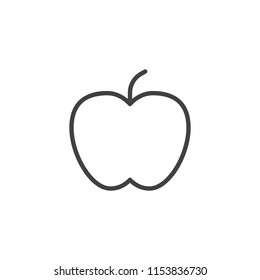 Apple outline icon. linear style sign for mobile concept and web design. Healthy Fruit simple line vector icon. Symbol, logo illustration. Pixel perfect vector graphics
