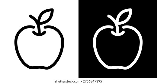Icono contorno Apple 