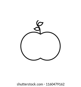 Apple outline icon. Simple vector for UI and UX, website or mobile application on white background