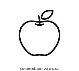 Apple outline icon. Vector illustrartion