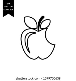 Apple outline vector icon  